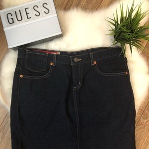 Guess Jeans Dark Blue Mini Skirt Size 30